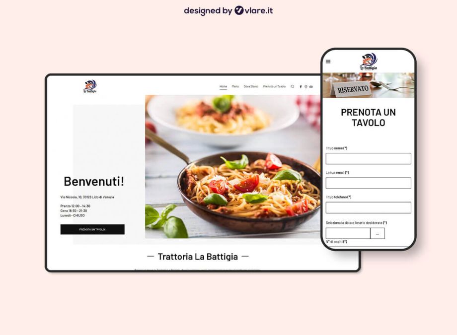 sviluppo sito web trattoria la battigia